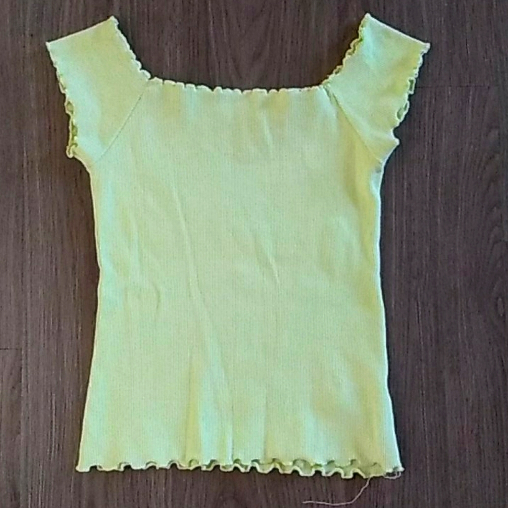 Yellow tight shirt